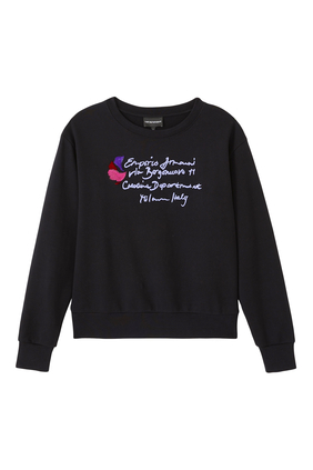 Organic Jersey Embroidered Sweatshirt